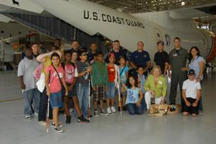 Summer camp students visit the Opa Locka Coast Guard Station.
