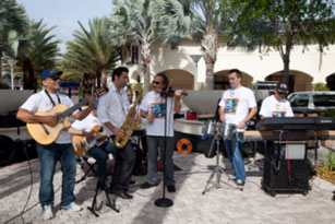 Miami Lighthouse Better Chance Music Production Program� Musicians play before the walk