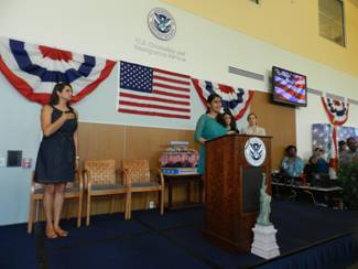 Natalia Sulca sings the National Anthem