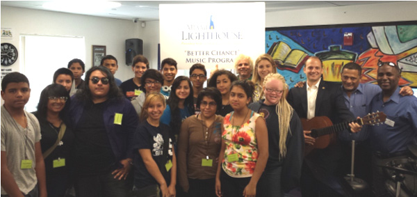 State Representative Jose Javier Rodriguez with instructors and students in the Better Chance Music Production Program™