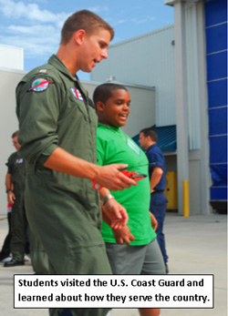 Students visited the U.S. Coast Guard and learned about how they serve the country