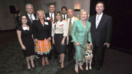 2011 Excellence in Health Care Awards winners Jennifer Cohen of the University of Miami, Dr. Alan Lazar of The Practice of Dr. Alan Lazar, Lynne Cameron of Neighbors 4 Neighbors, Michael Earley of Metropolitan Health Networks, Nelly Rubio of WFOR TV, Dr. M. Narendra Kini of Miami Childern's Hospital, Dr. Sidney Stern and Virginia Jacko CEO of Miami Lighthouse for the Blind and Visually Impaired, and Michael Gittelman of the Bascom Palmer Eye Institute at the University of Miami