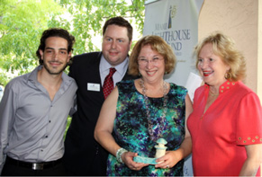 Matt Caglianone of The Burgundy Room, Kent Benedict Co-Chair of YPOL, Karen Aronowitz President of UTD and Virginia Jacko President Miami Lighthouse.