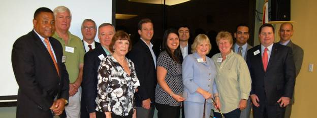 Representative Joe Gibbons, Representative Ron Saunders, Board Director Ray Casas, Representative Luis Garcia, Senator Gwen Margolis, Representative Carlos Lopez-Cantera, Doral Councilwoman Ana Maria Rodriguez, Chairman Michael Silva, CEO Virginia Jacko, Miami- Dade County Commissioner Sally Heyman, Hallandale Beach Commissioner Alexander Levy, Board Director Kent Benedict, and Board Director Agustin Arellano Jr.