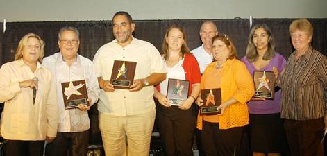 Congresswoman Ileana Ros-Lehtinen, Manny Rodriguez, Wilson Alers, Brandy Wheeler, Glenn Batteiger, Maria E. Perez, Evelyn Rodriguez and Commissioner Sally Heyman. 