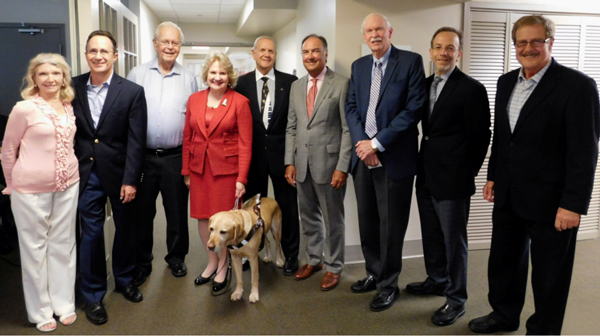 Board Directors Angela Whitman, Alan Levitt, O.D. and Owen Freed, CEO Virginia Jacko, Board Director Stephen Morris, O.D., Bascom Palmer Eye Institute Physicians Dr. Eduardo Alfonso, BPEI Chair, Dr. Harry Flynn, Board Director Dr. Sander Dubovy and Heiken Advisory Committee Member Dr. Craig McKeown.