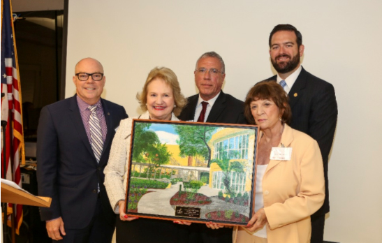 Representative David Richardson, President & CEO Virginia Jacko, Board Chair Ray Casas, Senator Gwen Margolis and Representative Jose Felix Diaz