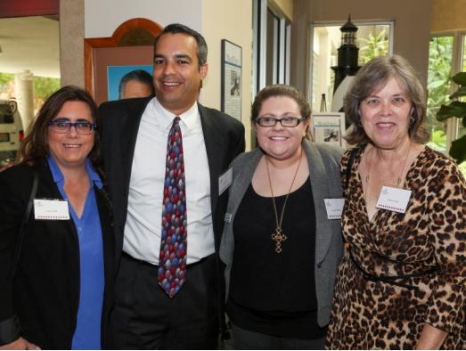 Laurie Flink, Deputy District Director, Congresswoman Debbie Wasserman Schultz;  David Lancz, Legislative Assistant, Representative David Richardson;  Jennifer Braisted, Alzheimer's Association; Harriet Carter, Community Liason to Congresswoman Ileana Ros-Lehtinen