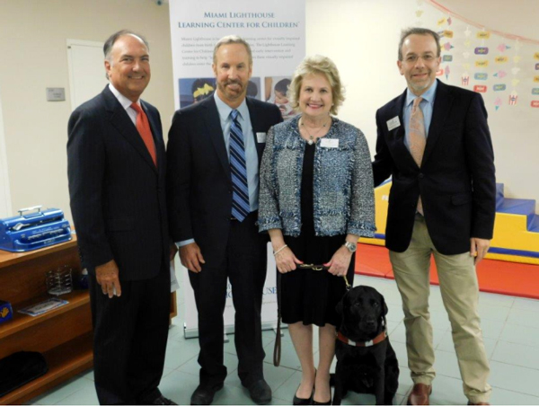 Dr. Eduardo C. Alfonso, Chair of the Bascom Palmer Eye Institute, Board Director Thomas E. Johnson, M.D., Virginia A. Jacko, President & CEO, and Board Director Sander R. Dubovy, M.D.