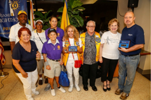 Lions for the Blind, Leo Manteca of MassMutual Miami and CEO Virginia Jacko