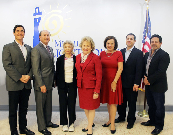 Miami Lighthouse Board Directors (left to right): Pablo Gonzalez, George Foyo, Angela Whitman, CEO Virginia Jacko, Honorary Board Director Audrey Ross, Legal Counsel Ren J. Gonzlez-Llorens, Esq., and Alfred Karram Jr.