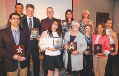 Event Sponsors (left to right): Michael Jimenez, Genesis Systems Consulting; Ralph Niebles, The Art of Shaving; Steven Solomon, GrayRobinson P.A.; Carina and Gustavo Lancewicki, US Ophthalmic; Karla Richey, Miami Kids Magazine; Commissioner Sally Heyman, Miami-Dade County; Michele Pederson, The Art of Shaving; H. Angela Whitman, Pamela J. Garrison and Eileen Camejo, EC Connects.