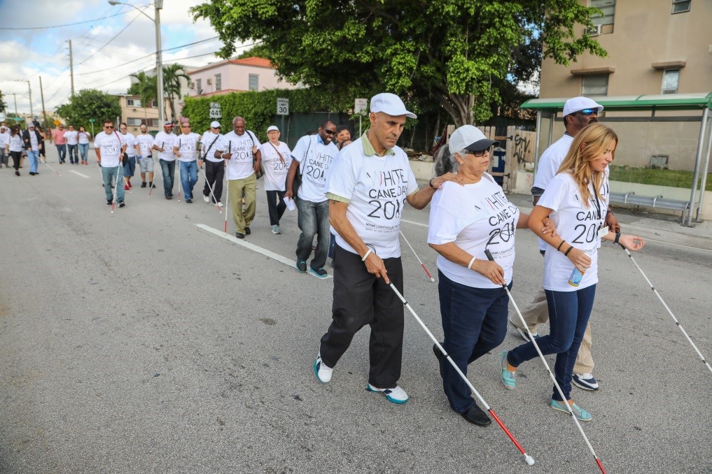 White Cane Day participants