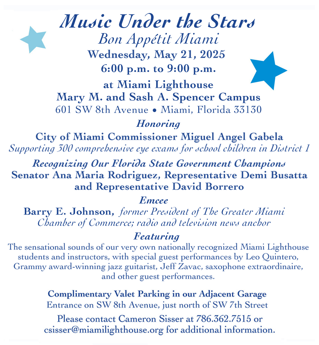 2025 Music Under the Stars Invitation