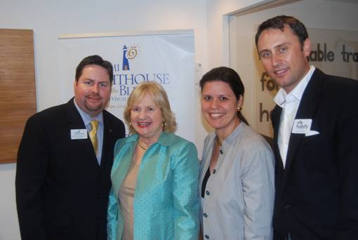 Kent Benedict, YPOL co-chair, Virginia Jacko, President and CEO Miami Lighthouse, Ana Maria Rodriguez, YPOL co-chair, and Christopher Block, Director of Operations at Habify. 