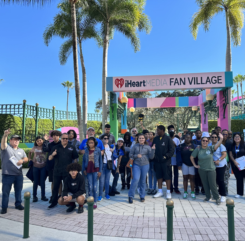 Students at the Homestead Miami Speedway during NASCAR Cup Series 400 even