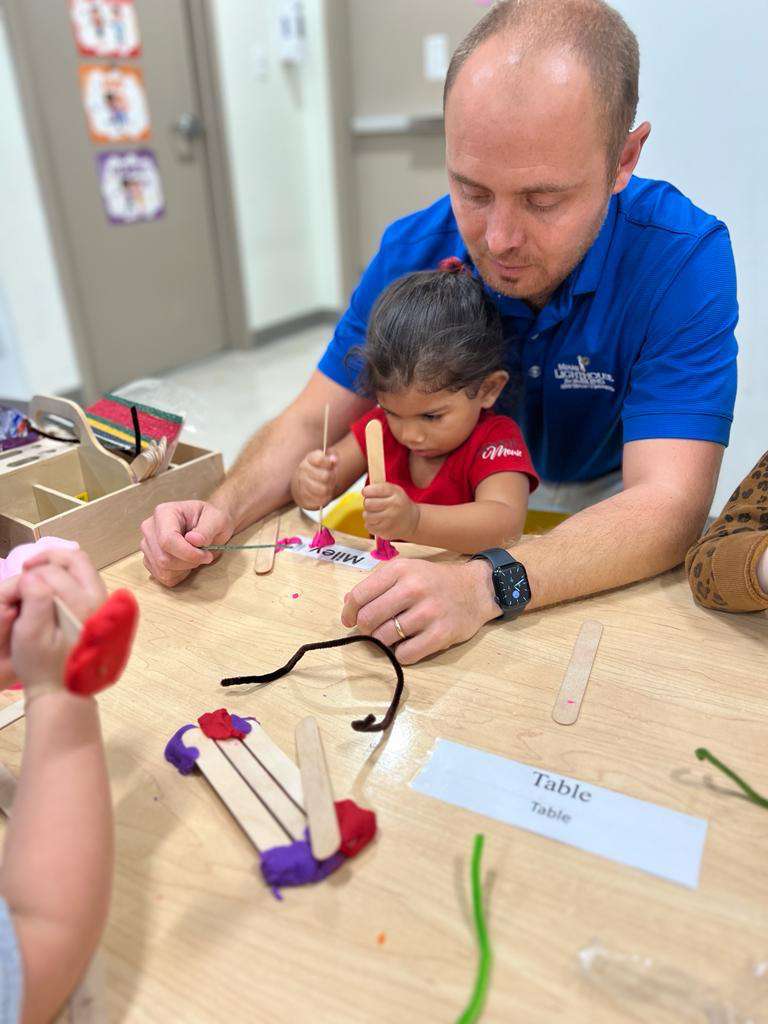 Miley enjoying a STEAM activity