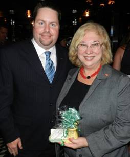 YPOL co-chair Kent Benedict and United Teachers of Dade President Karen Aronowitz.