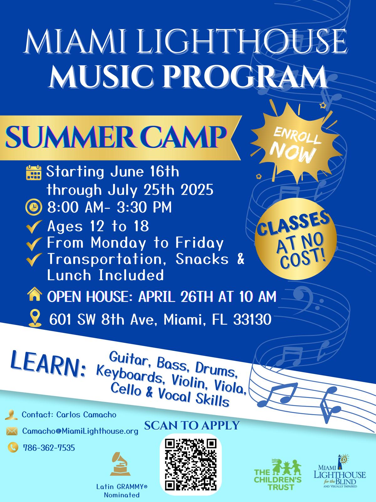 Youth Summer Music Program Camp